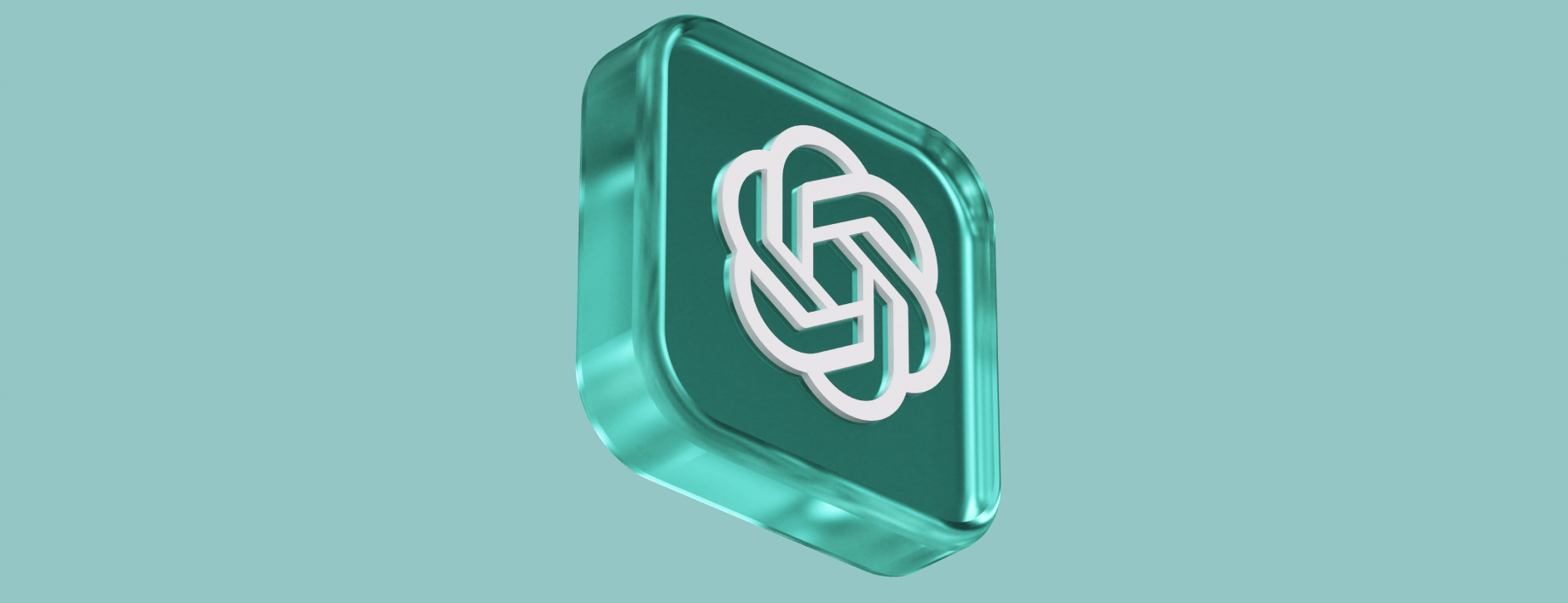 3d chat gpt logo floating in air