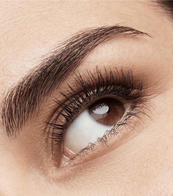 models eye wearing velour lashes