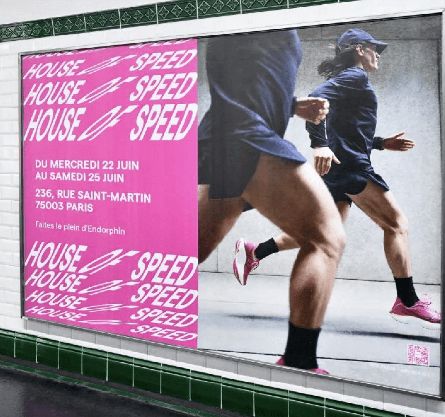saucony house of speed wall advert