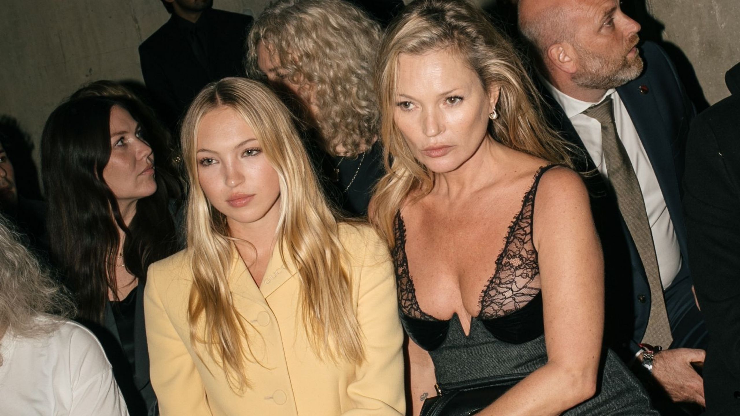 Kate Moss with daughter Lila Moss at Fashion Week
