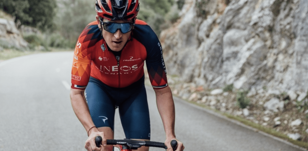 ineos grenadiers cyclist wearing sungod sunglasses