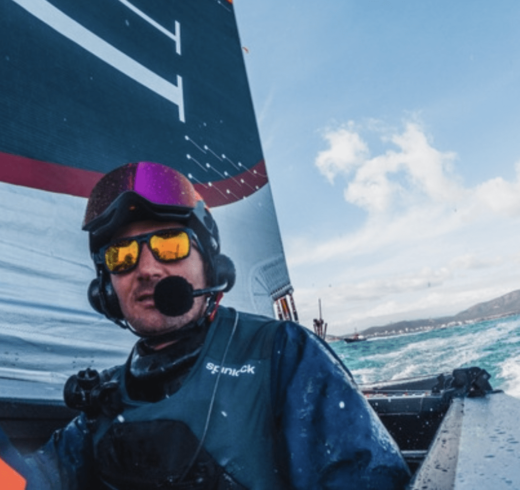 man sailing wearing sungod sunglasses