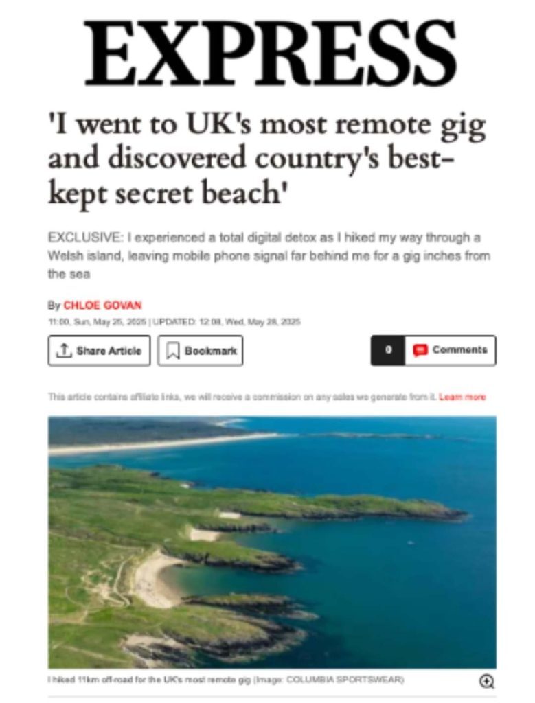 A screenshot of an online newspaper showing HikeFest coverage on The Express