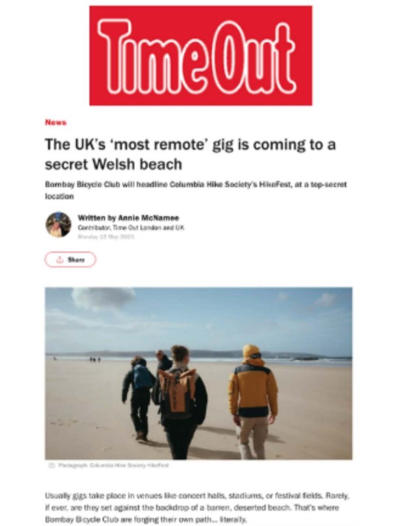 A screenshot of an online newspaper showing HikeFest coverage on Time Out