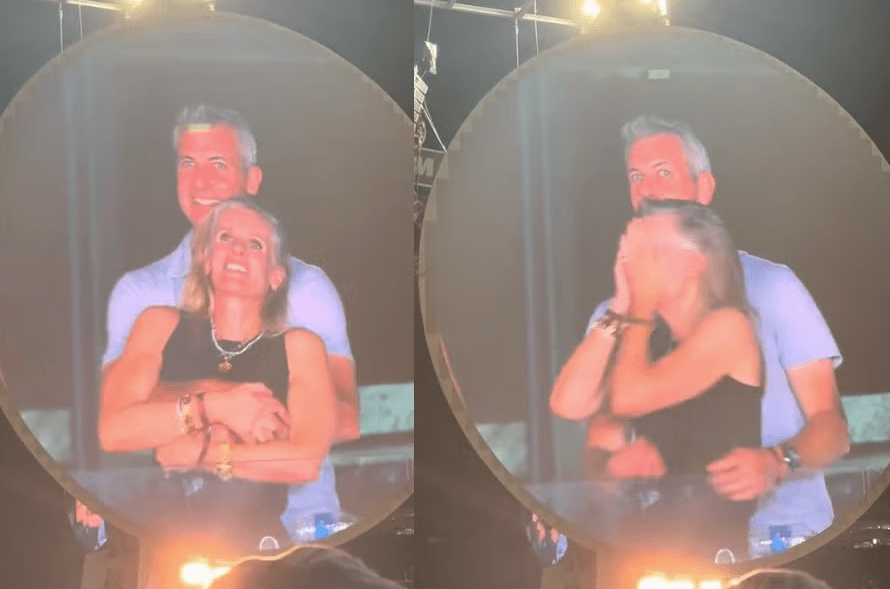 Astonomer CEO and the company's Head of People are caught on a kiss cam at a Coldplay concert