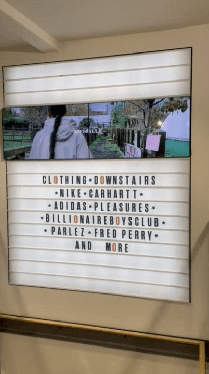 merrell city limits advertising in adidas store