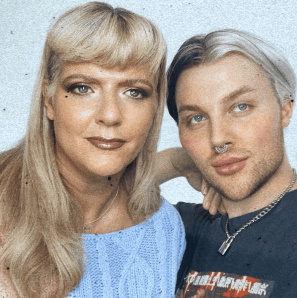 influencer and his mum wearing makeup to promote 10 years younger