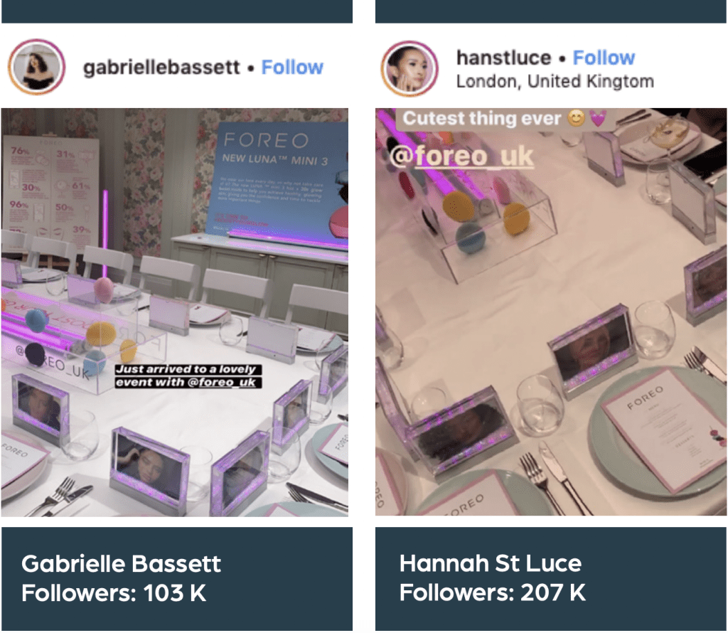 influencer foreo content