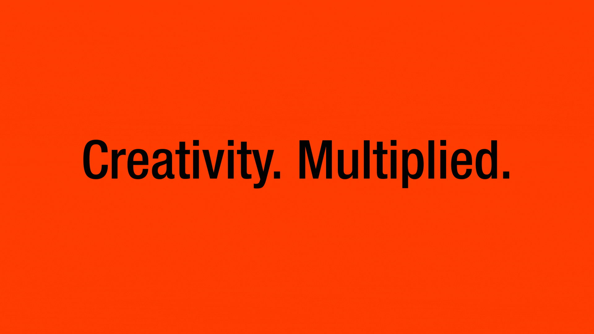 gif with creativity. multiplied. text overlaid on coloured backgrounds