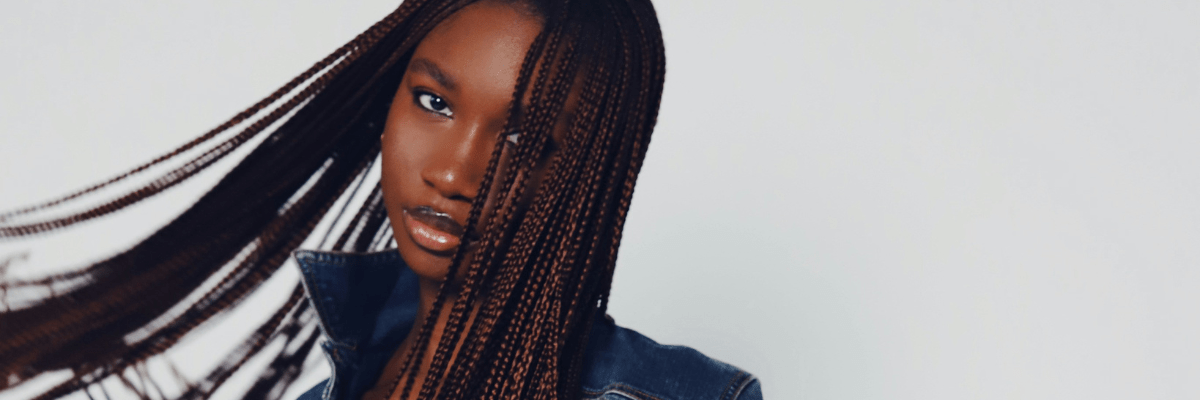 woman looking at camera