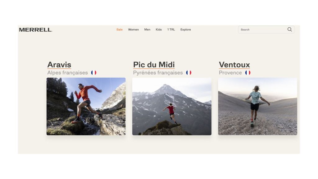 merrell trails of europe french translations