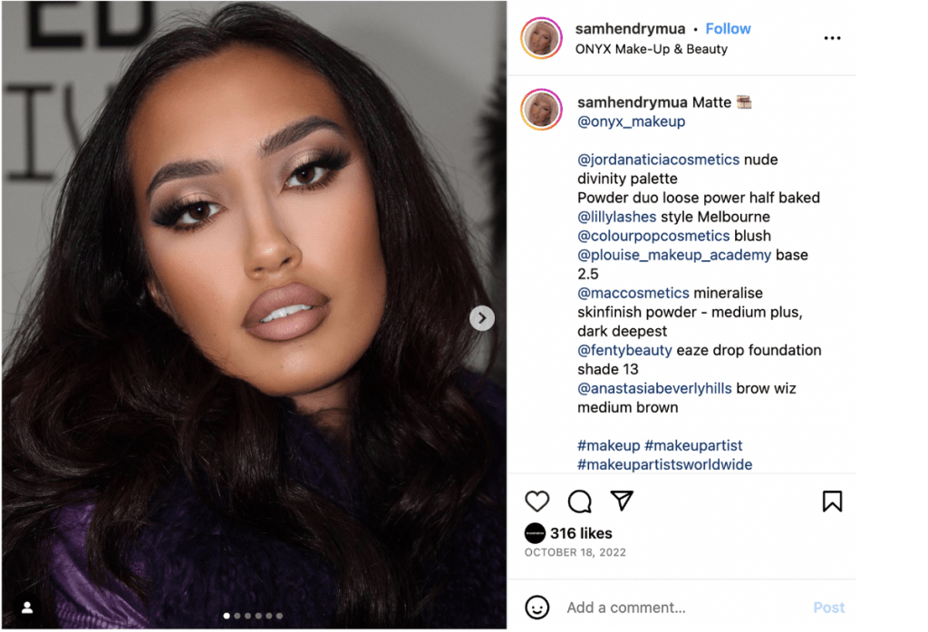 influencer lilly lashes paid content