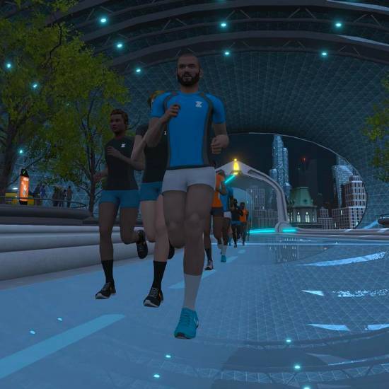 virtual runners running in the metaverse