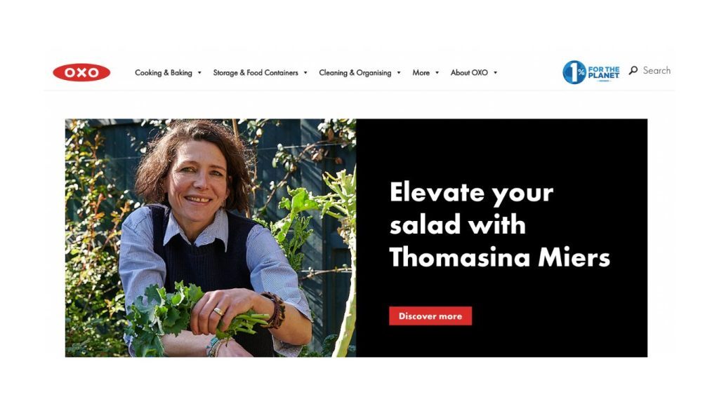 oxo elevate your salad website landing page
