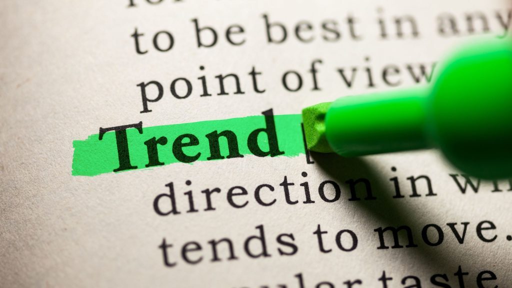 Book highlighted over word 'trend'