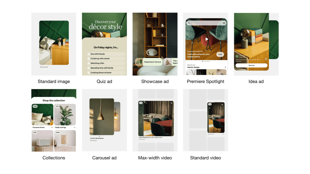 an overview of pinterest ad formats