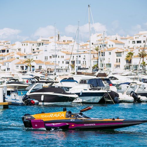 |Driver: Cris Lazarraga|Driver: Tom Chiappe|Number: 09|Team: Team Rafa|Car: E1 Race Bird||Photographer: Adam Pigott|Event: Puerto Banus GP|Circuit: Puerto Banus|Location: Marbella|Series: E1 Series|Season: 2024|Country: Spain|Keyword: season 1|Keyword: season one|Keyword: S1|Keyword: photography|Keyword: photos|Keyword: images|Keyword: motorsport|Keyword: powerboat racing|Keyword: boat|Keyword: 2024|Keyword: Costa del Sol|Keyword: June|Keyword: E1 Series Photography|Keyword: marine|Keyword: boat racing|Keyword: Nueva Andalucia|