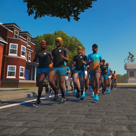 virtual runners running in the metaverse
